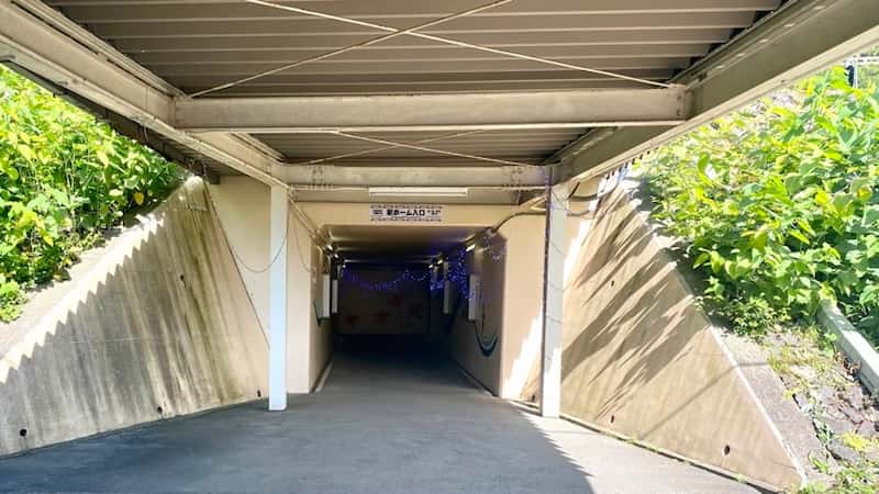 道の駅青の国ふだい　駅のホーム入り口