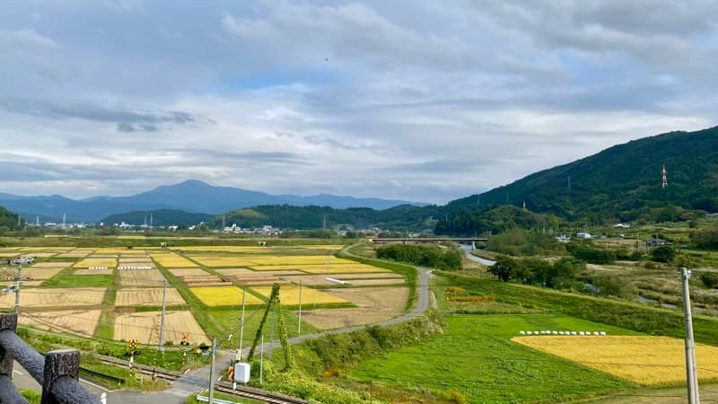 道の駅遠野風の丘　スタンプの風景　岩手県の道の駅