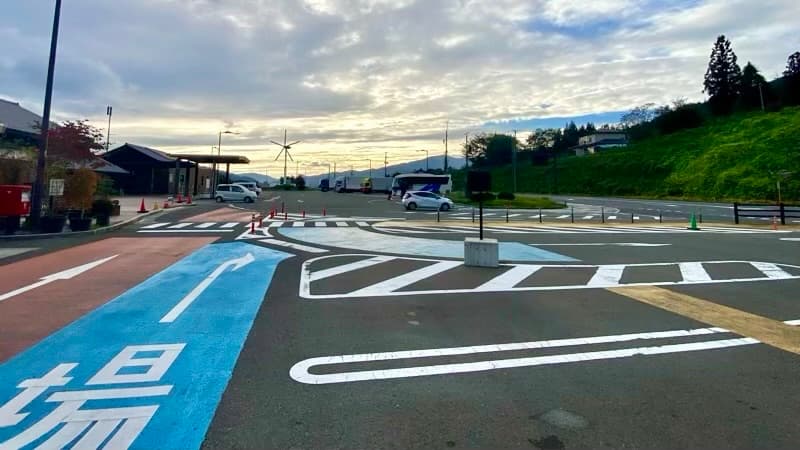道の駅遠野風の丘　駐車場　トイレが近い方
