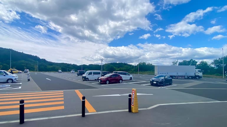 道の駅もりおか渋民 駐車場大型側 道の駅ブログ