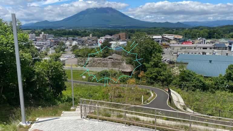 道の駅もりおか渋民から見える岩手山の景色