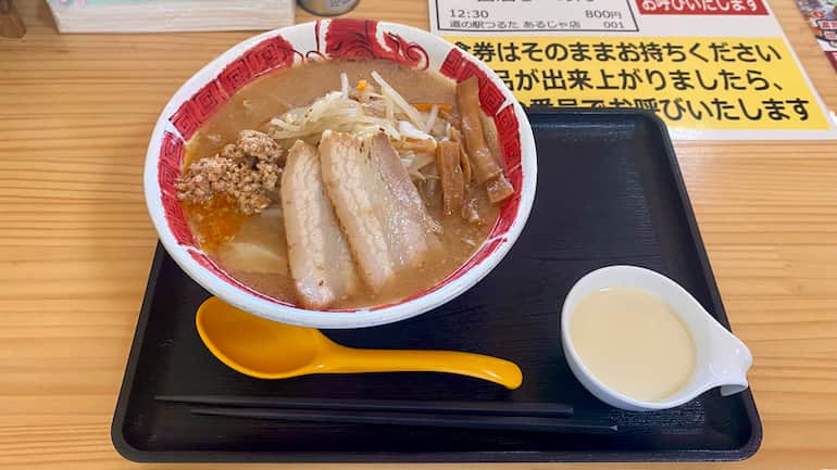 濃厚豆乳味噌ラーメン 道の駅つるた限定 道の駅ブログ